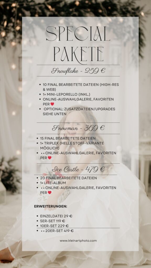 Weihnachts-Mini-Shootings Reutlingen – Angebot für festliche Portraits in eleganter Kulisse, Familien- & Kinderfotos, Weihnachtsmini Sessions