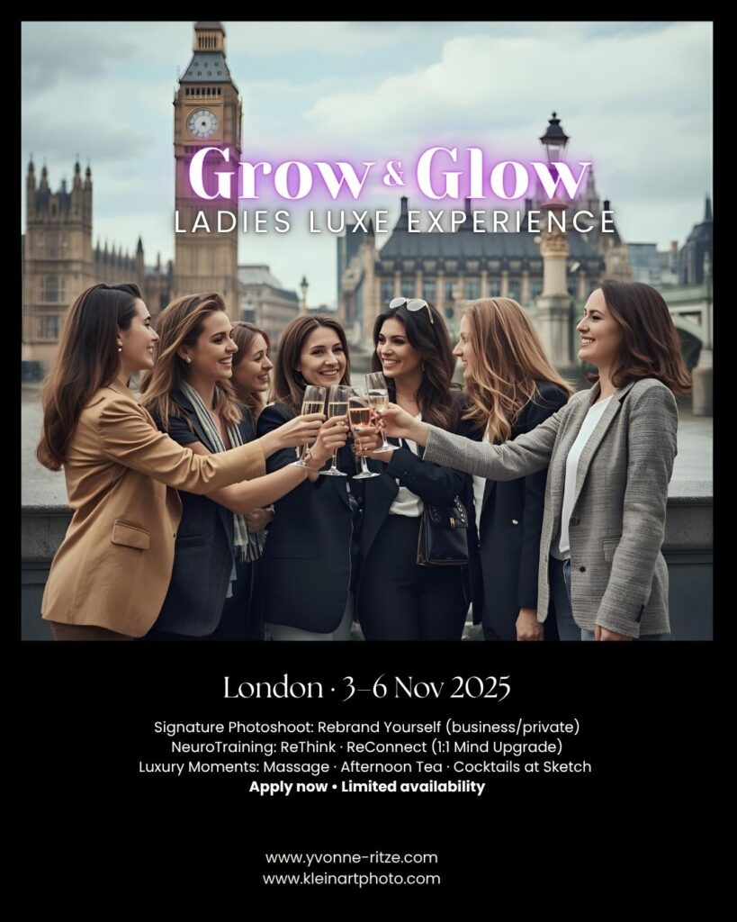 Frauen-Retreat in London mit Mindset-Coaching und professioneller Branding-Fotografie.